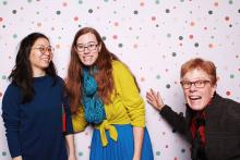 Melinda Schultz, center, shows a whimsical side with NWCPHP director Betty Bekemeier and research assistant Seungeun Park
